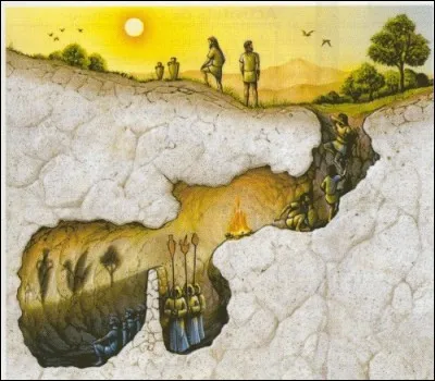 In "The Allegory of the Cave" (a work written by Plato), Plato distinguished two worlds...