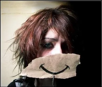 "[Character] looks at me, I fake a smile so he won't see."