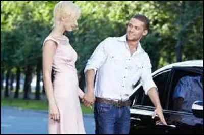 "He opens up my door and I get into his car, and he says you look beautiful tonight."