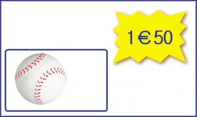 A small baseball: 1.50