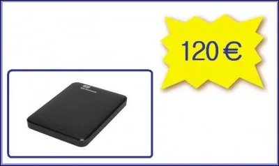 A 1TB external hard drive: 120,00