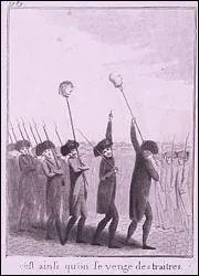 A method of execution consisting of separating the head from the body ...