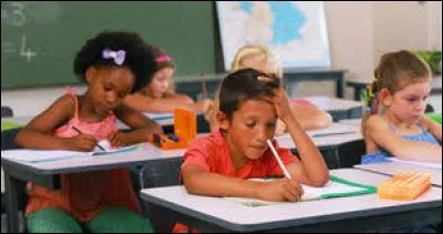 Look at these children, ... doing ... homework !