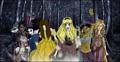 Find the name of the princess on the right: