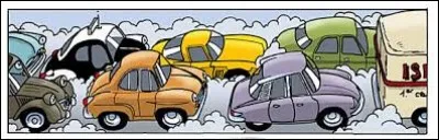 There are ... cars on this road, we should have left earlier.