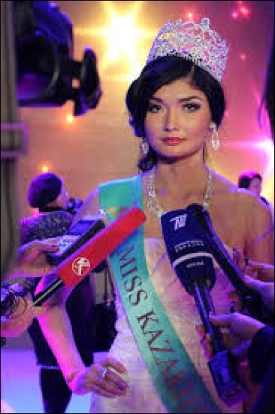 Who was elected most beautiful woman in Kazakhstan in 2012 ?