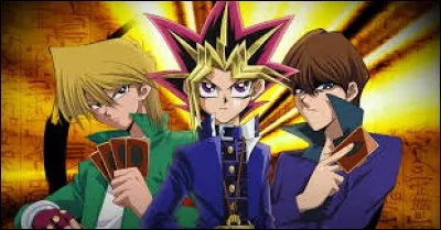 What is the name of Yugi's rival in the photo?
