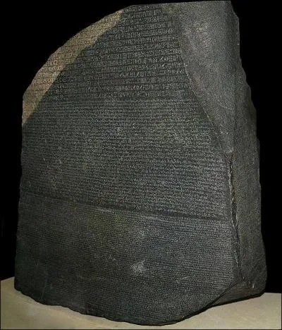 The Rosetta Stone was deciphered by Samuel de Champlain.