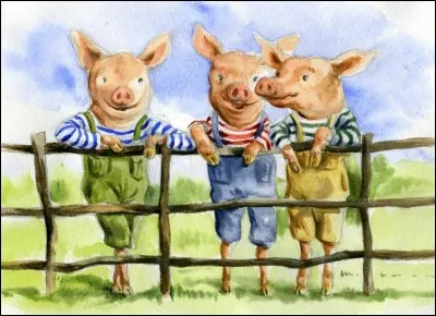 Which of these animals blows the houses of the three little pigs?