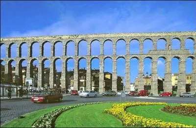 This construction is an aqueduct built by the Romans.
