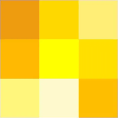 Which color is not a variety of yellow?
