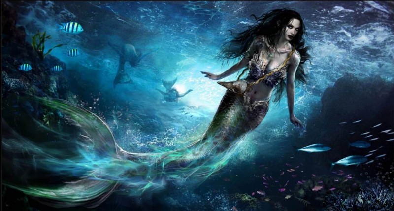 How do mermaids seduce sailors in fantastic stories?