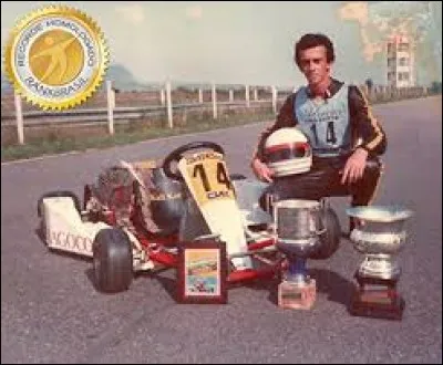 Who won the karting world championship in 1986 ?