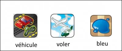 Rule n°1: the first image defines the concept to be played (here, we're looking for a vehicle)