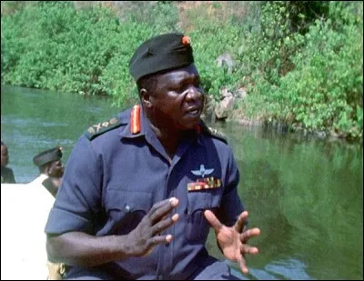 Which country did Idi Amin Dada flee to during the war with Tanzania?