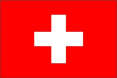 Which country has a red flag with a white cross on it?