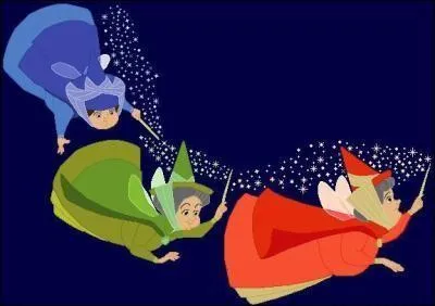 (Sleeping Beauty) The three fairy gods who grant Aurore's birth wishes are Pimprenelle, Paquerette and ...