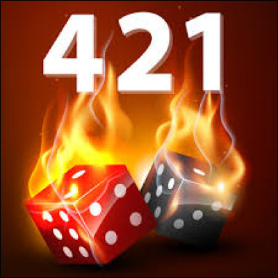 How many dice does the 421 game have?
