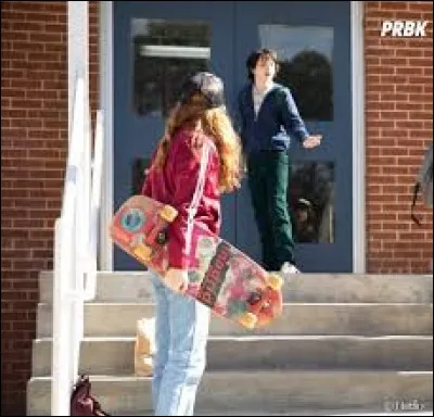 In season 2, who knocks Max off his skateboard?