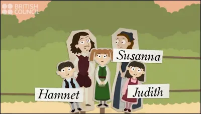 How many children did he have with his wife Anne Hathaway?