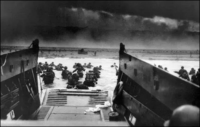 How many men landed in Normandy?