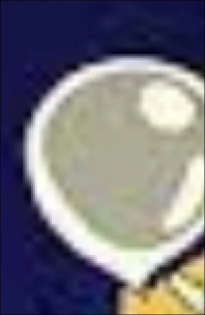 When do the characters pop a bubble out of their nose?