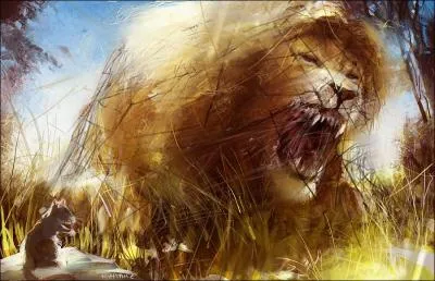 Who freed the lion from a net?