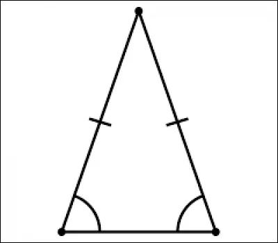 What is an isosceles triangle?