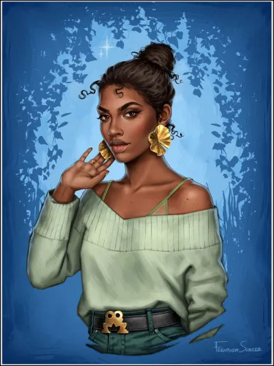 This princess kissed a frog.