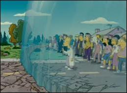 Thanks to a motorbike, Homer manages to channel the explosion at the top of the dome. The explosion causes its destruction. Who is the only victim of the operation ?