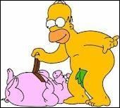 How did Homer become the owner of this pig ?