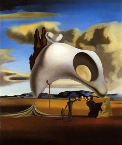 Which Spanish painter created 'Vestiges ataviques apres la pluie'?