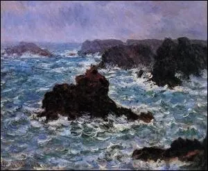 Which impressionist painter painted 'Belle Ile sous la pluie'?