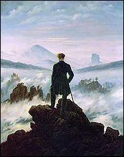 Which painter painted 'The Traveller above the Sea of Clouds'?