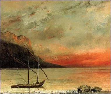 Which realist painter created 'Sunset on Lake Leman'?