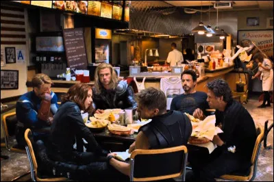 What do the Avengers eat after the Battle of New York?