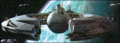 Who destroys the droid control ship?