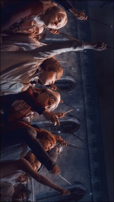 Which Weasley family character was not represented by his or her interpreter at this reunion?