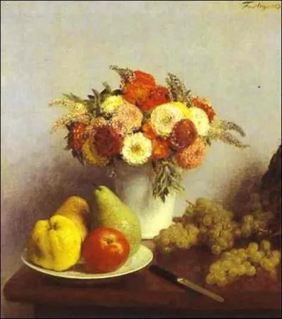Which painter who worked in Courbet's studio produced 'Fleurs et fruits'?