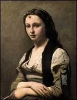 Which painter from the Barbizon School painted 'Femme a la perle'?