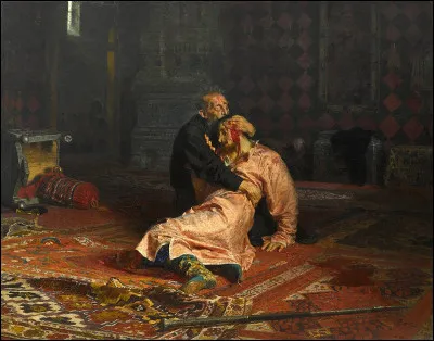Which Russian painter created 'Ivan the Terrible, murderer of his son'?