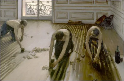 Which painter who was a generous benefactor to his Impressionist friends produced 'Les raboteurs de parquet'?