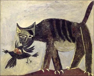 Which painter painted 'Cat seizing a bird'?