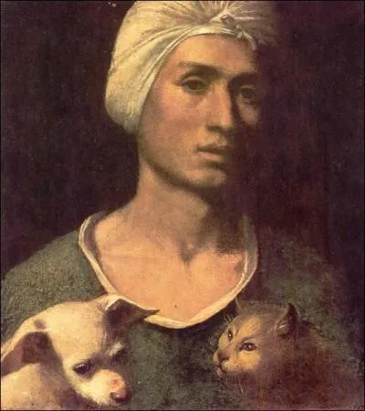 Which Italian painter painted 'Young boy with a cat'?