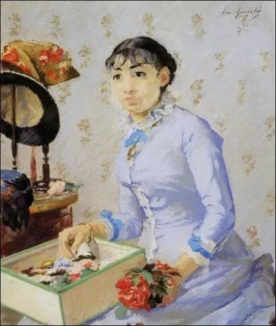 Which female painter who frequently served as a model for members of the Impressionist school produced 'La modiste'?