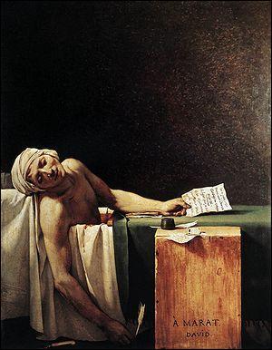 Which Neoclassical painter painted 'The Death of Marat'?