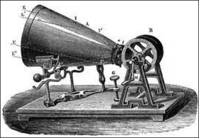 What is the name of this machine allowing to record the human voice patented in 1857 ?