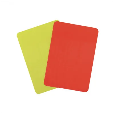 In what year did yellow and red cards first appear?