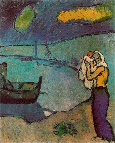 Who painted Mere et enfant sur le rivage?
