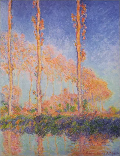Les Peupliers, trois arbres roses, automne is a painting by the painter :